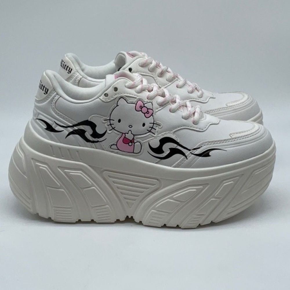 Hello Kitty Platform Sneakers by Bershka – Size 39 – Like New
